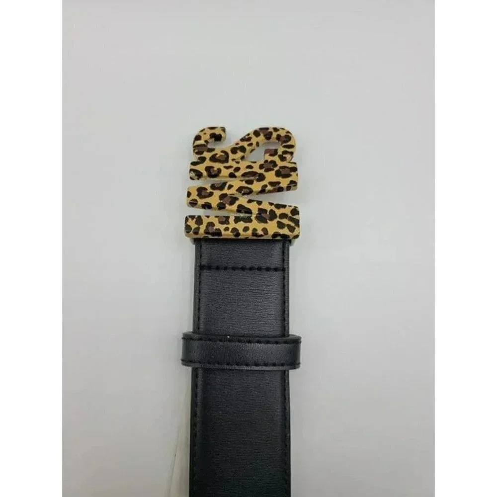 NWT STEVE MADDEN Women's Faux-Leather Belt With SM Leather Keeper Size M